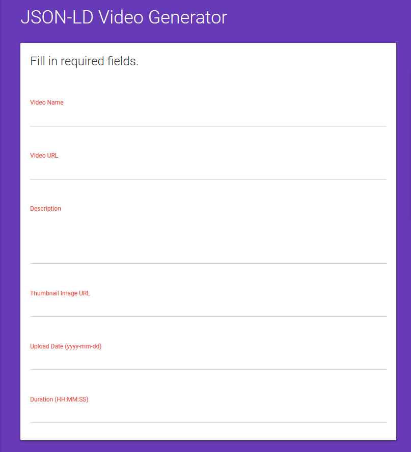 json-ld video schema generator
